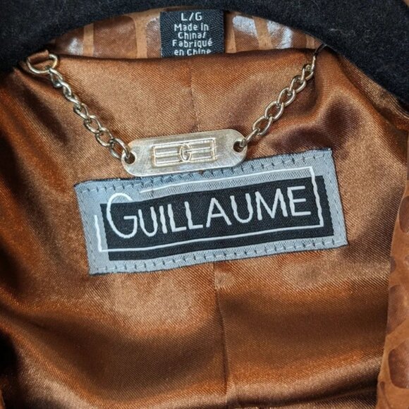 Vintage Brown  Leather Reptile Snake Alligator Print Button Front Jacket Large - Picture 6 of 10